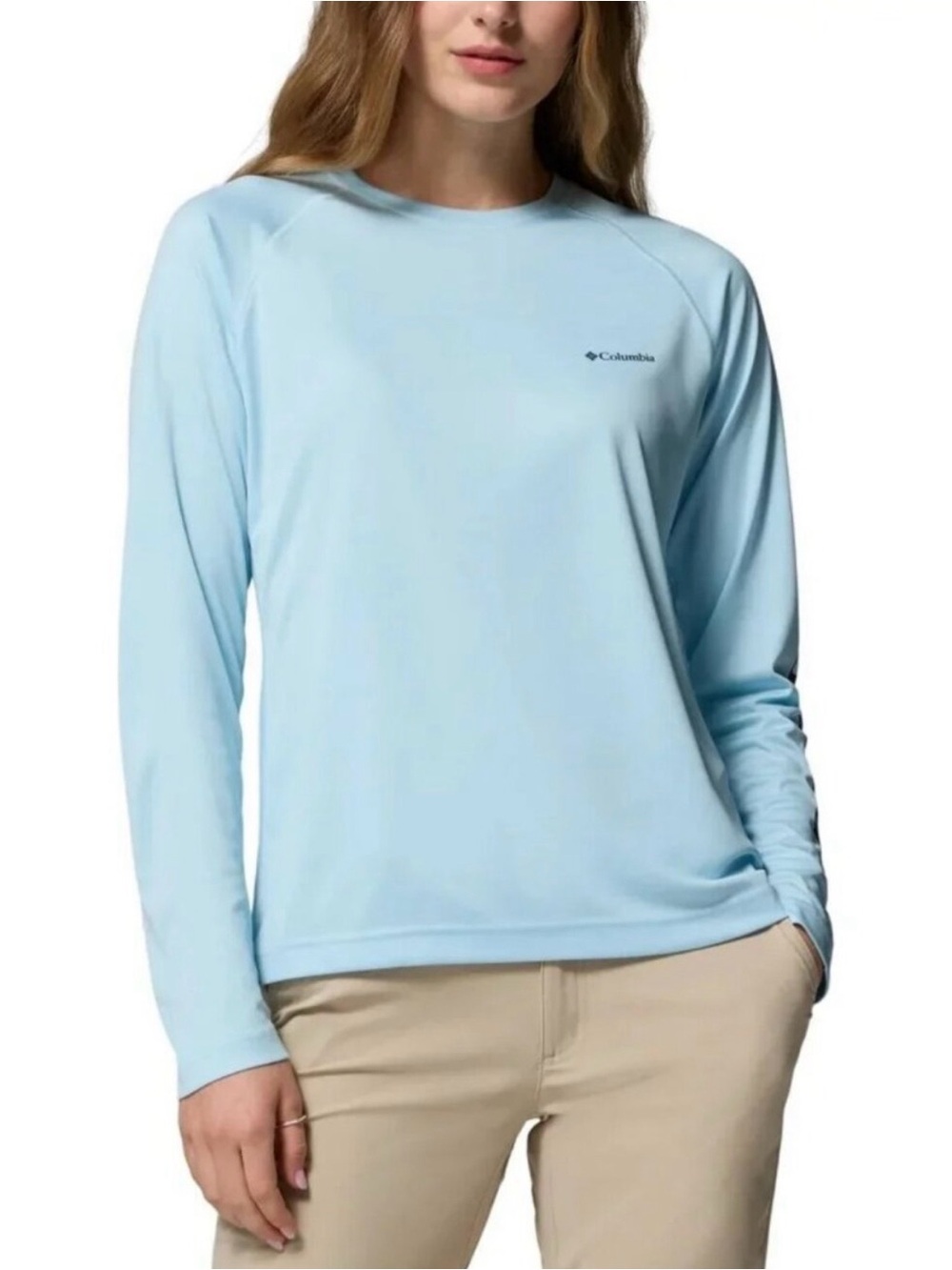 Columbia Women’s Omni-Shade Long Sleeve Sun Tee, Spring Blue